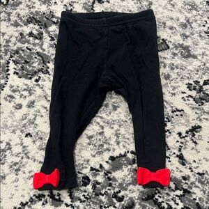 Black Leggings with Red Bows